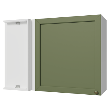 Alacena Esquinera 94 cm 1 Puerta Blanco/Verde Vik Madesa