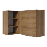 Alacena Cocina Esquinera 1 Puerta para línea de 60 cm de Profundidad Marrón Stella Madesa