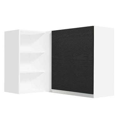 Alacena Esquinera 102 cm 1 Puerta para Línea de 60 cm de Profundidad Blanco/Negro Glamy Madesa