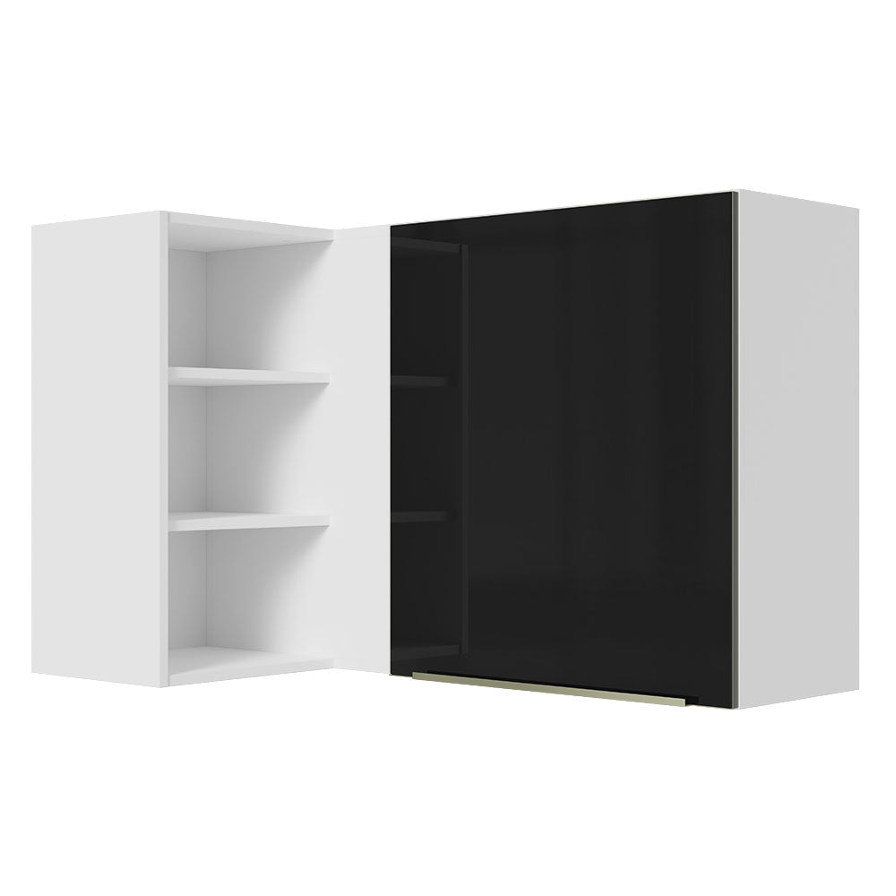 Alacena 102 cm 1 Puerta Lux Blanco/Negro