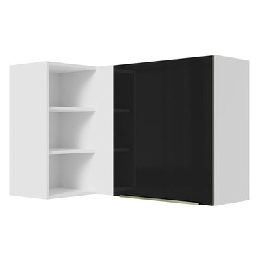 Alacena 102 cm 1 Puerta Blanco/Negro Lux Madesa