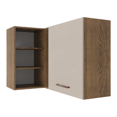 Alacena 102 cm 2 Puertas Marrón/Crema Agata Madesa