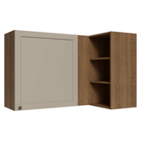 Alacena Cocina Esquinera Para Línea 60 cm de Profundidad Marrón/Crema Vik Madesa