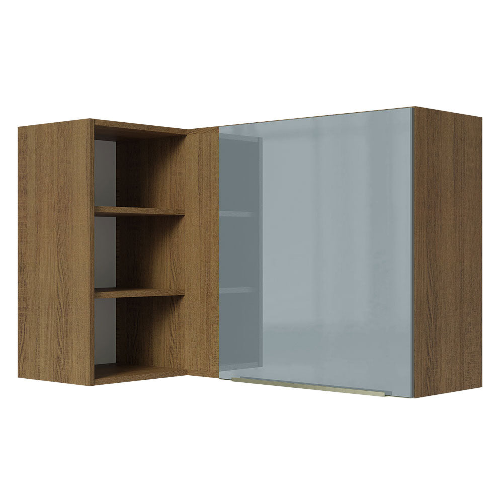 Alacena 102 cm 1 Puerta Lux Marrón/Gris