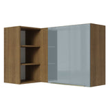 Alacena 102 cm 1 Puerta Lux Marrón/Gris