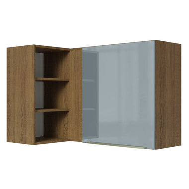 Alacena 102 cm 1 Puerta Marrón/Gris Lux Madesa