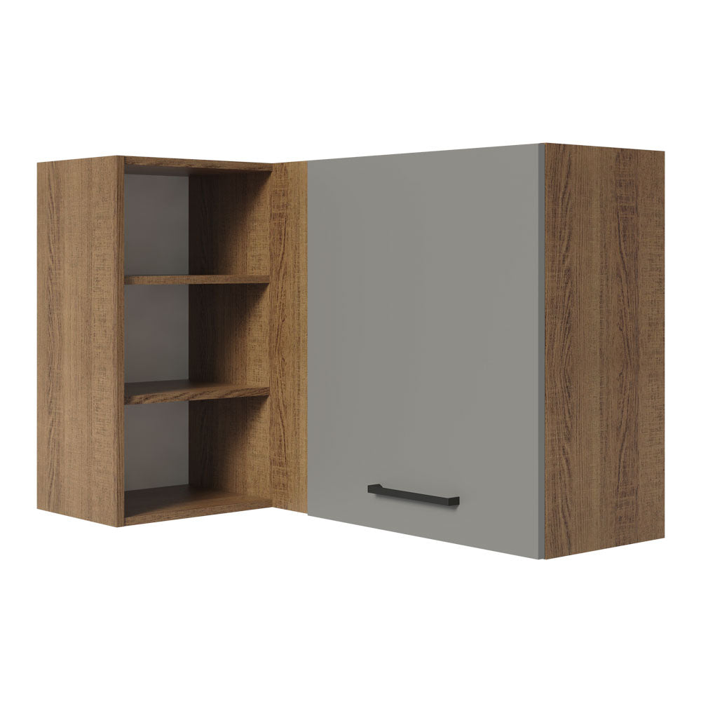 Alacena 102 cm 1 Puerta Agata Marrón/Gris