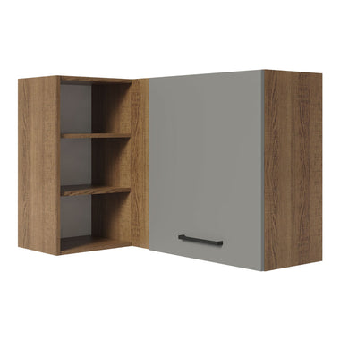 Alacena 102 cm 1 Puerta Marrón/Gris Agata Madesa