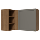 Alacena esquinero Para Linha 60 cm de Profundidade Marrón/Gris Vik Madesa