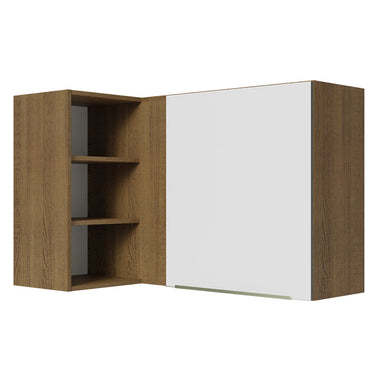 Alacena 102 cm 1 Puerta Marrón/Blanco Lux Madesa