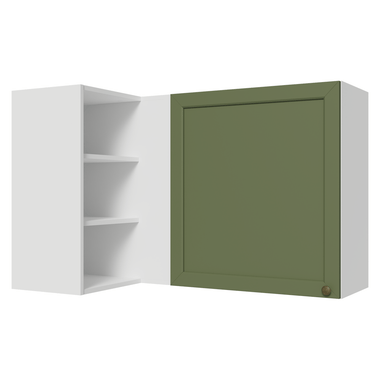 Alacena Esquinera 102 x 60 cm 1 Puerta Blanco/Verde Vik Madesa