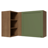 Alacena esquinero Para Linha 60 cm de Profundidade Marrón/Verde Vik Madesa