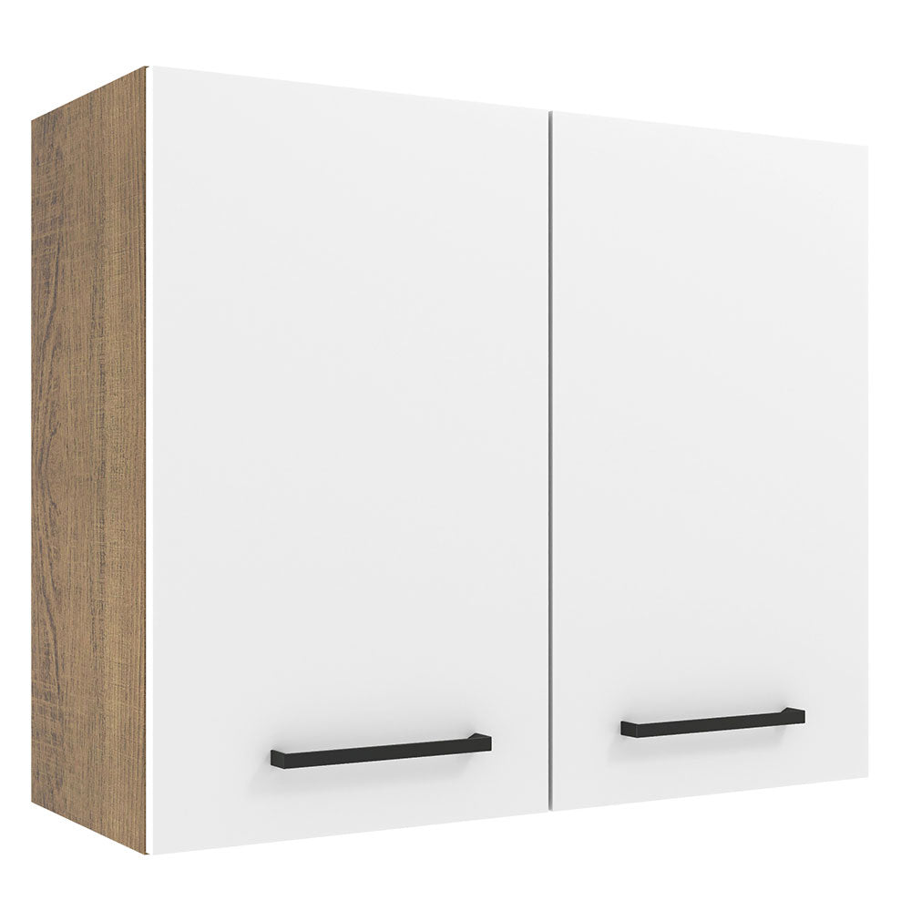 Alacena 80 cm 2 Puertas Agata Marrón/Blanco