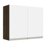 Alacena 80 cm 2 Puertas Glamy Marrón/Blanco