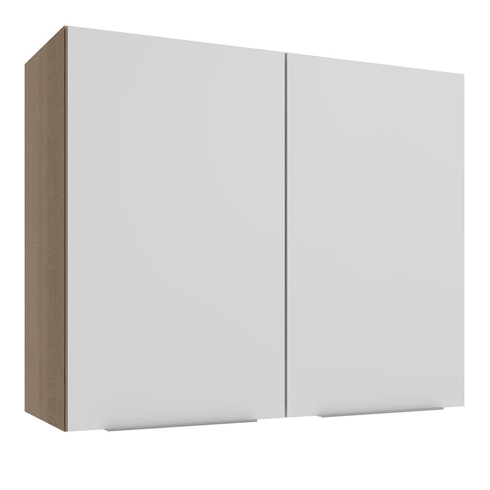 Alacena Cocina 80 cm 2 Puertas Marrón/Blanco Stella Madesa