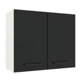 Alacena 80 cm 2 Puertas Agata Blanco/Negro