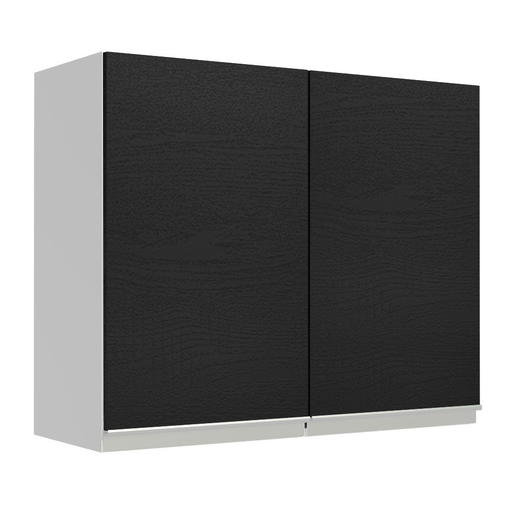 Alacena Gabinete Superior Madesa Glamy 80cm Blanco/Negro