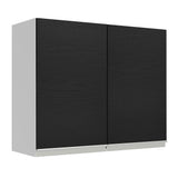 Alacena Gabinete Superior Madesa Glamy 80cm Blanco/Negro
