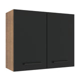 Alacena 80 cm 2 Puertas Agata Marrón/Negro