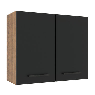 Alacena 80 cm 2 Puertas Marrón/Negro Agata Madesa