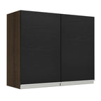 Alacena 80 cm 2 Puertas Marrón/Negro Glamy Madesa