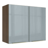 Alacena 80 cm 2 Puertas Lux Marrón/Gris
