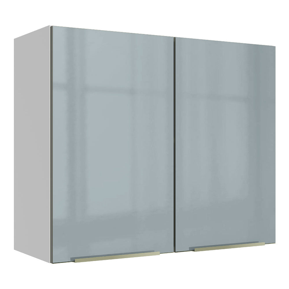 Alacena 80 cm 2 Puertas Lux Blanco/Gris