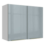 Alacena 80 cm 2 Puertas Lux Blanco/Gris