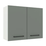 Alacena 80 cm 2 Puertas Agata Blanco/Gris