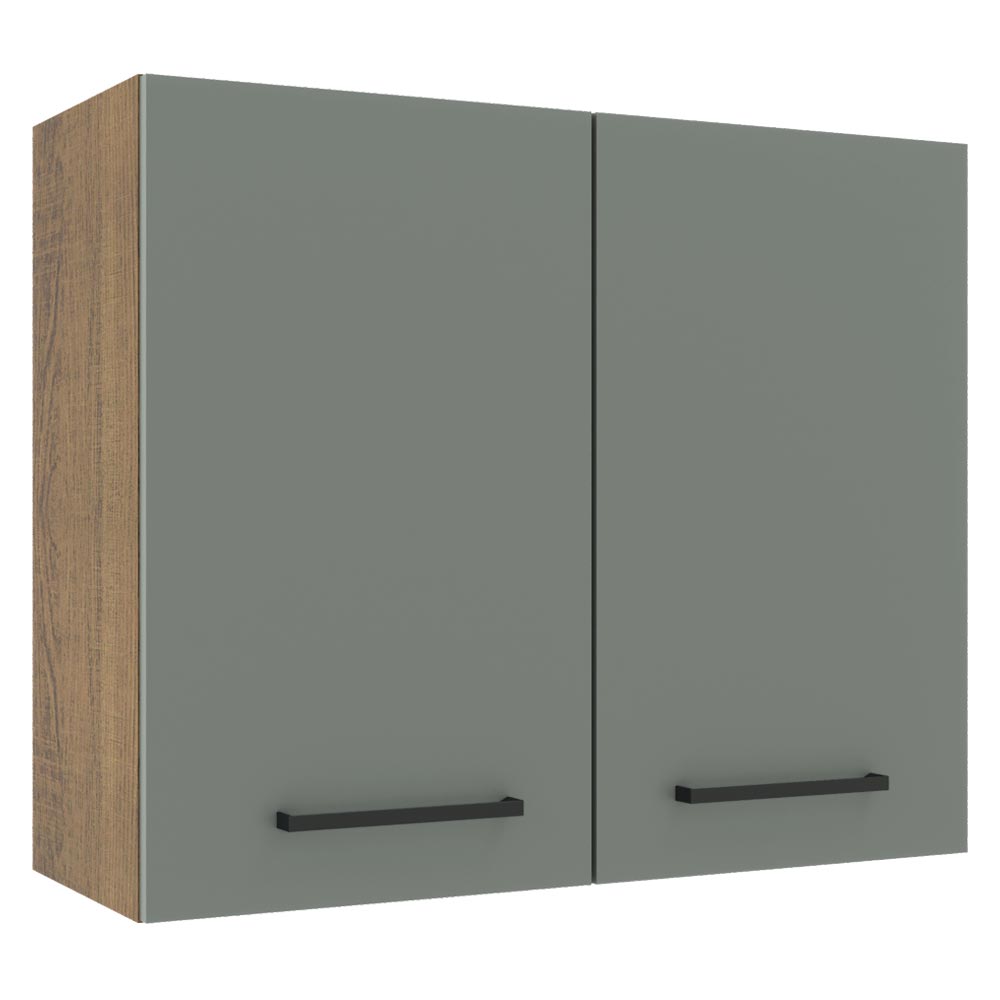 Alacena 80 cm 2 Puertas Agata Marrón/Gris