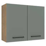 Alacena 80 cm 2 Puertas Agata Marrón/Gris