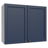 Alacena 80 cm 2 Puertas Blanco/Azul Vik Madesa