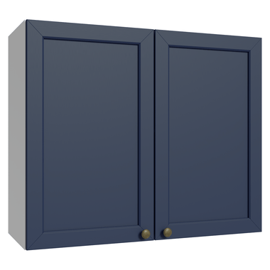 Alacena 80 cm 2 Puertas Blanco/Azul Vik Madesa