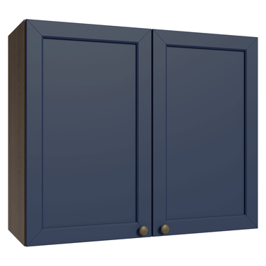 Alacena 80 cm 2 Puertas Marrón/Azul Vik Madesa