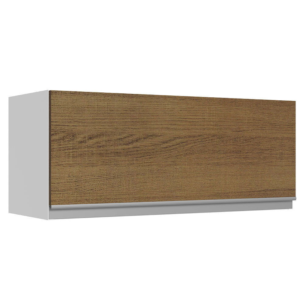 Alacena Cocina 100% MDF 80 cm 1 Puerta Abatible Blanco/Marrón Acordes Madesa
