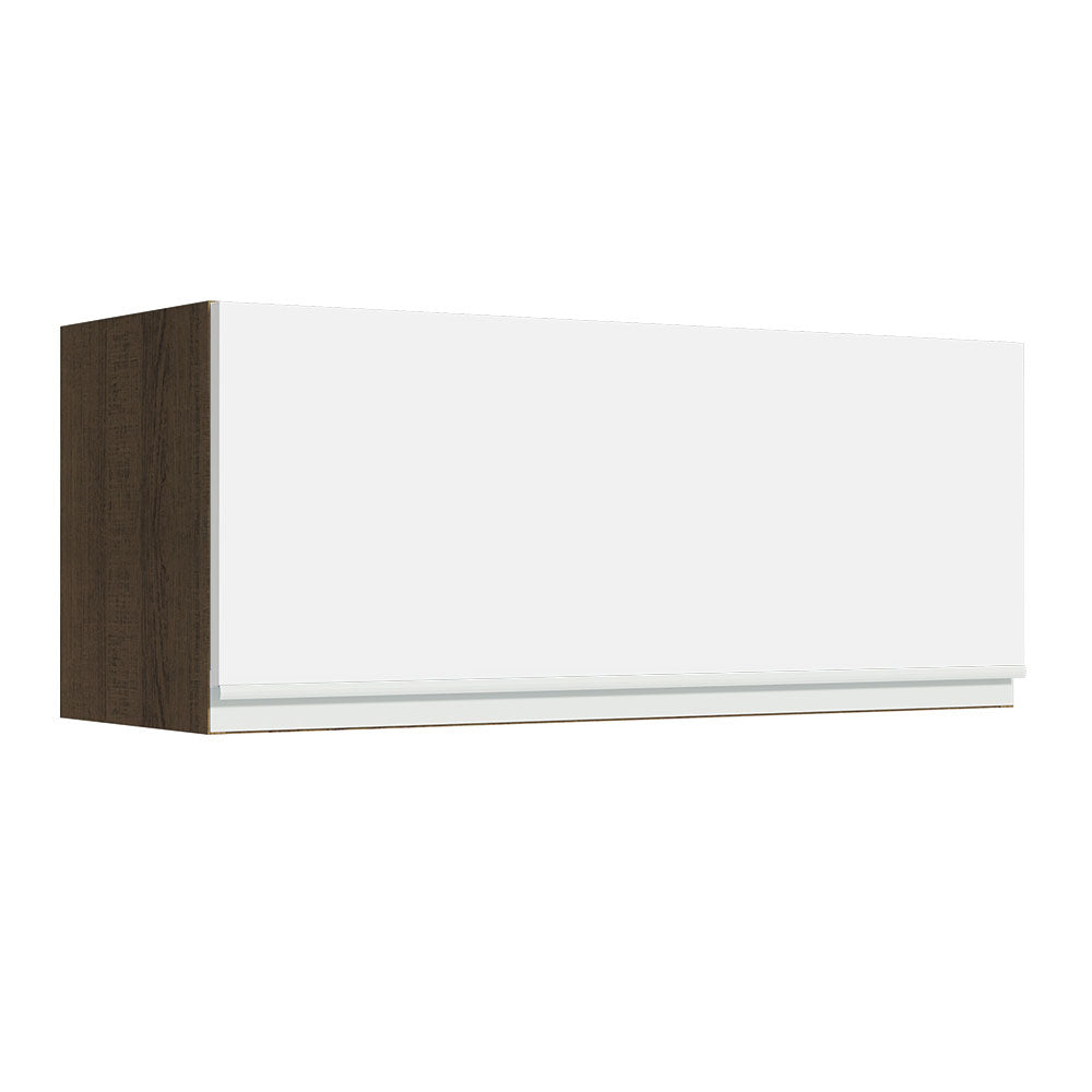 Alacena 80 cm 1 Puerta Glamy Marrón/Blanco
