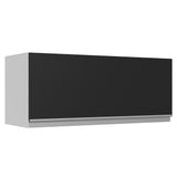 Alacena Cocina 100% MDF 80 cm 1 Puerta Abatible Blanco/Negro Acordes Madesa