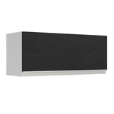 Alacena Gabinete Superior Madesa Glamy 80cm 1 Puerta Blanco/Negro
