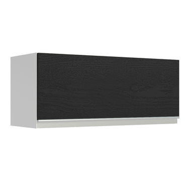 Alacena 80 cm 1 Puerta Blanco/Negro Glamy Madesa