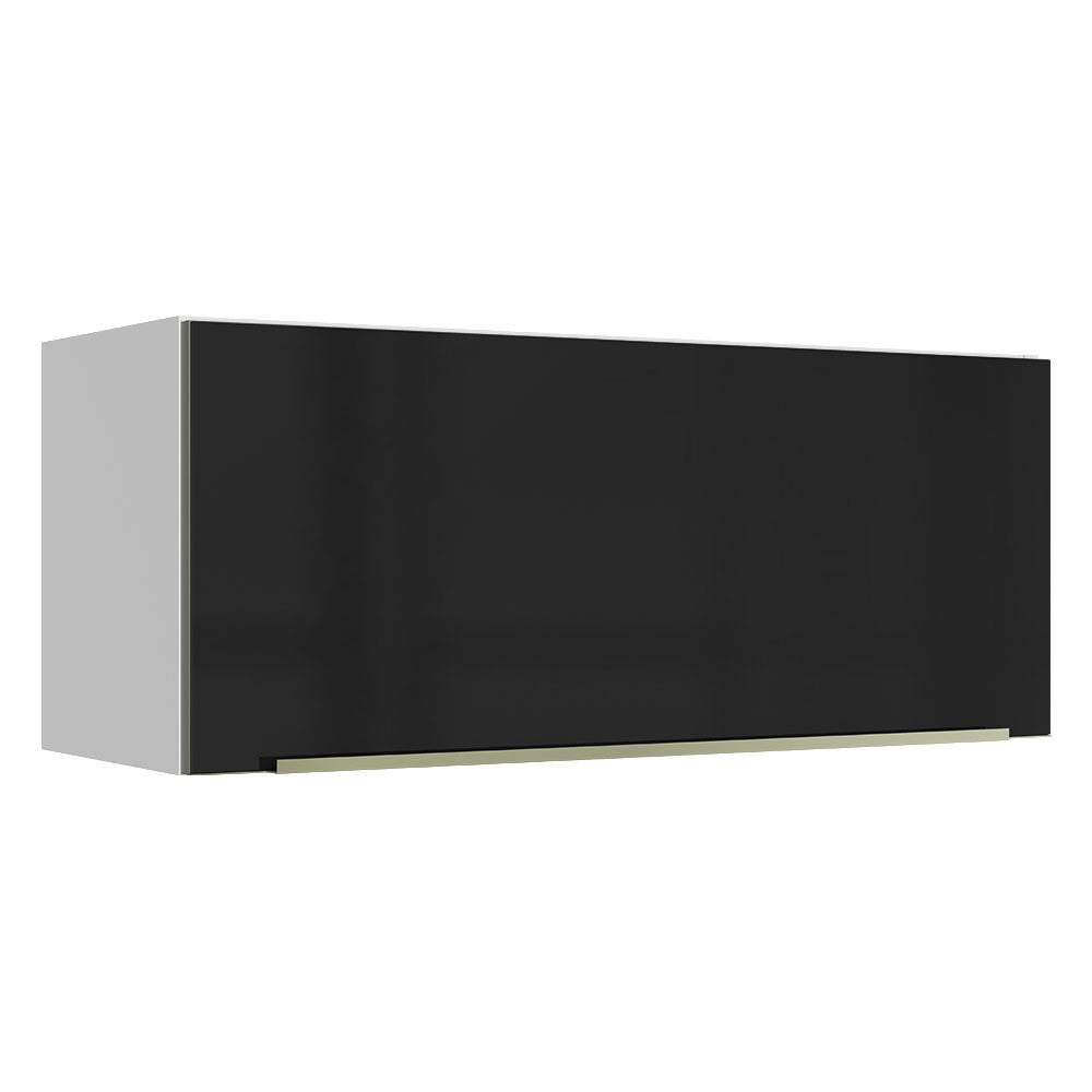 Alacena 80 cm 1 Puerta Lux Blanco/Negro