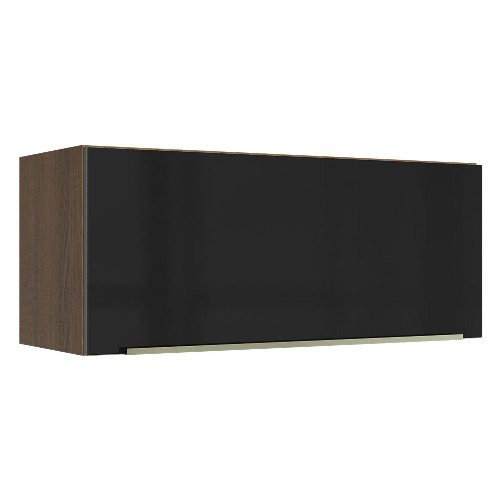 Alacena 80 cm 1 Puerta Lux Marrón/Negro