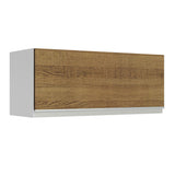 Alacena 80 cm 1 Puerta Rebatible Glamy Blanco/Marrón