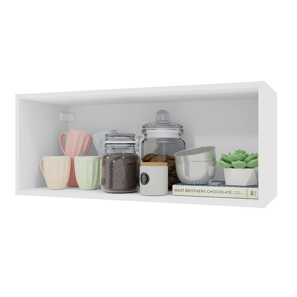 Alacena Cocina 80 cm Nicho Aberto para Cocinas Lux, Glamy, Agata, Stella Blanco Madesa