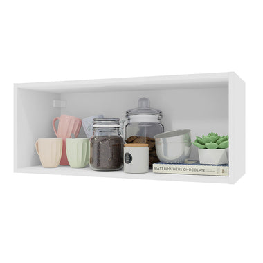 Alacena 80 cm Nicho Abierto para Cocinas Lux Glamy Agata Stella Blanco Línea Estándar Madesa