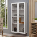 Cristalero 70 cm 2 Puertas sin Patas Blanco/Blanco Línea Estándar Madesa