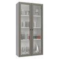 Cristalero 70 cm 2 Puertas de Vidrio Blanco/Gris Vik Madesa