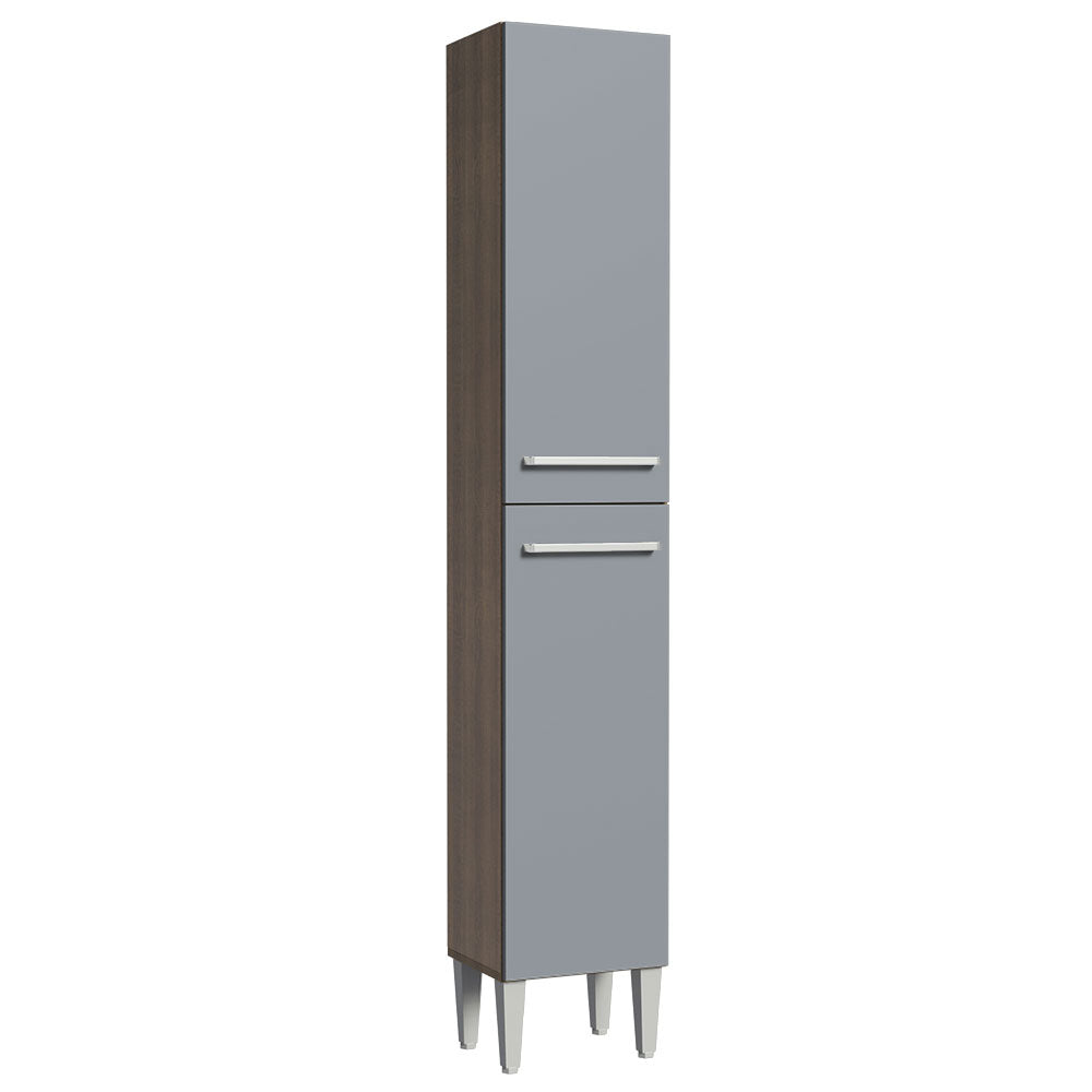 Despensero 32 cm Sin cajones 2 Puertas Emilly Marrón/Gris