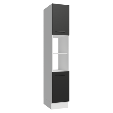 Despensero 40 cm 2 Puertas y 2 Nichos Blanco/Negro Agata Madesa