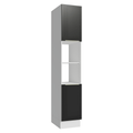 Despensero 40 cm 2 Puertas y 2 Nichos Blanco/Negro Lux Madesa