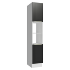 Despensero 40 cm 2 Puertas y 2 Nichos Blanco/Negro Lux Madesa